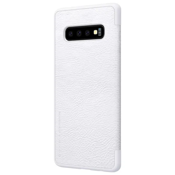 Husă pentru smartphone Samsung Galaxy S10+ Nillkin/ Flip Cover/ Leather/ TPU/ White photo 3 Husă pentru smartphone Samsung Galaxy S10+ Nillkin/ Flip Cover/ Leather/ TPU/ White photo 3