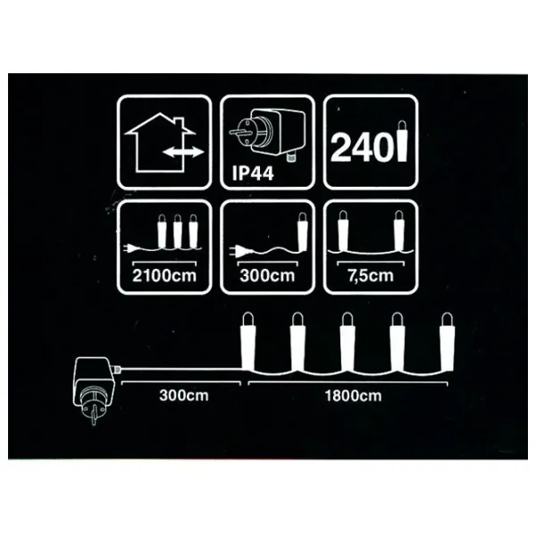 Гирлянды LED Christmas 27430 Разноцветные photo 2