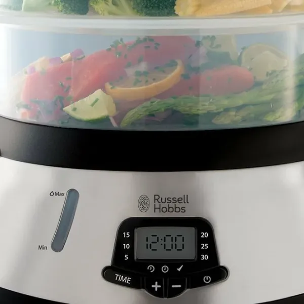 Пароварка Russell Hobbs Maxi Cook 23560-56 1000 Вт/ Нержавеющая сталь photo 2 Пароварка Russell Hobbs Maxi Cook 23560-56 1000 Вт/ Нержавеющая сталь photo 2