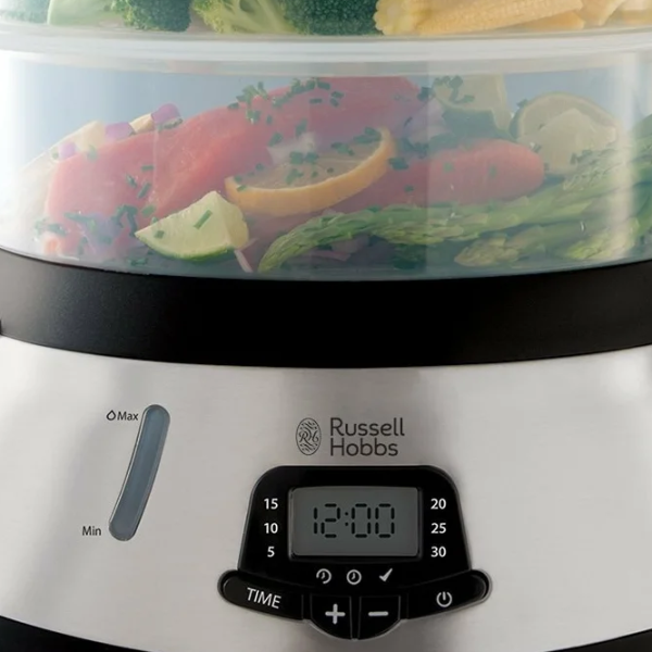 Пароварка Russell Hobbs Maxi Cook 23560-56 1000 Вт/ Нержавеющая сталь photo 2 Пароварка Russell Hobbs Maxi Cook 23560-56 1000 Вт/ Нержавеющая сталь photo 2
