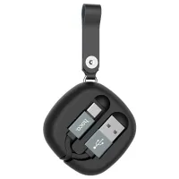 Cablu USB U33 Retractable Hoco USB Type-A + USB Type-C 0.9 m/ Black photo 2