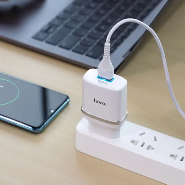 Сетевое зарядное устройство EVO USB QC3.0 2 A/ Белый photo 3