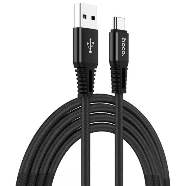 Cablu pentru telefon X22 Hoco USB Type-A + USB Type-C 1 m/ Black photo 2