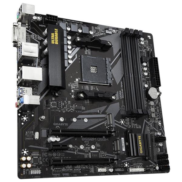 Материнская плата Gigabyte B550M DS3H 1.0 mATX/ AMD B550 photo 2 Материнская плата Gigabyte B550M DS3H 1.0 mATX/ AMD B550 photo 2