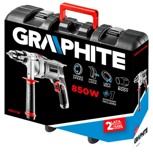 Дрель Graphite 58G728 850 Вт/ 3000 об/ мин photo 4