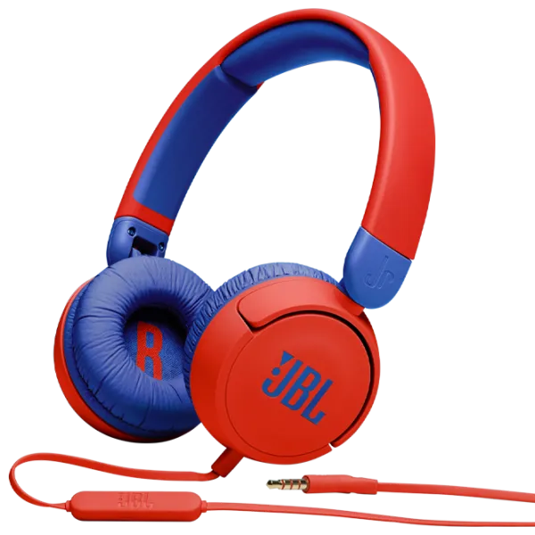 Căști JBL Jr310 Kids Red Cu fir/ Pentru copii photo 2 Căști JBL Jr310 Kids Red Cu fir/ Pentru copii photo 2