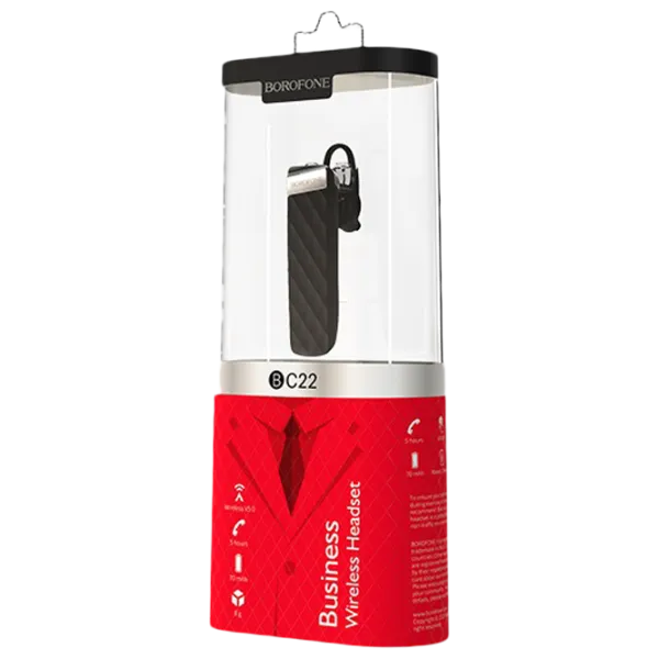 Bluetooth-гарнитура Borofone BC22 Черный Беспроводные/ Персональный photo 3