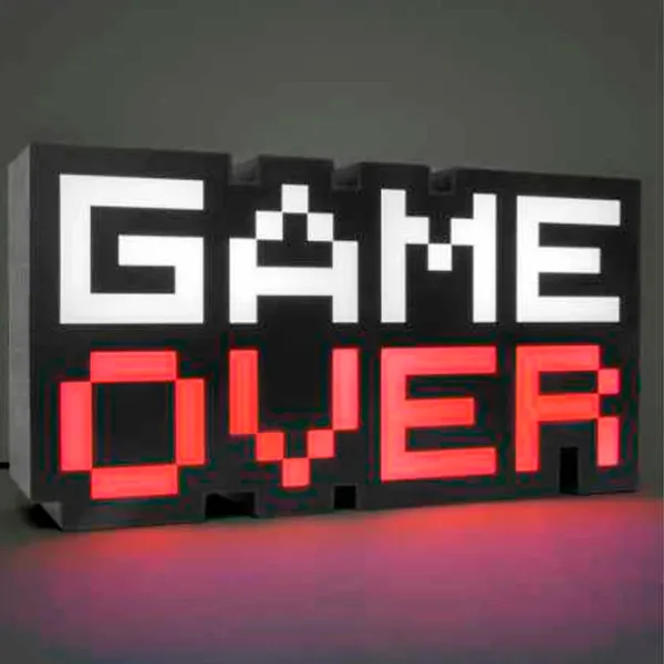Lampă de masă fan Paladone Game Over PP5016V3 Red Black photo 2