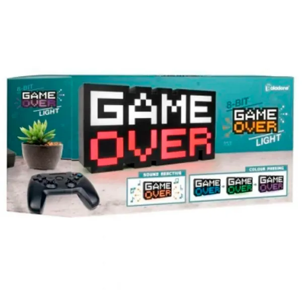 Lampă de masă fan Paladone Game Over PP5016V3 Red Black photo 3