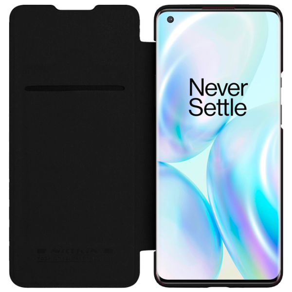 Husă pentru smartphone OnePlus 8/ 8 Pro Nillkin/ Flip Cover/ Leather/ TPU/ Black photo 3