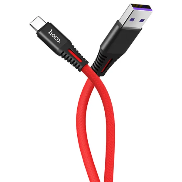 Cablu pentru telefon X22 Hoco USB Type-A + USB Type-C 1 m/ Red photo 2