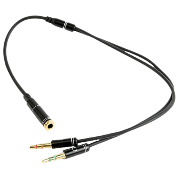 Cablu audio Cablexpert CCA-418M 3.5 mm + 3.5 mm 0.2 m/ Black photo 2