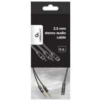 Аудио кабель Cablexpert CCA-418M 3.5 mm + 3.5 mm 0.2 m/ Черный photo 3