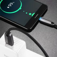 Cablu pentru telefon U35 Hoco USB Type-A + USB Type-C 1.2 m/ Black photo 4