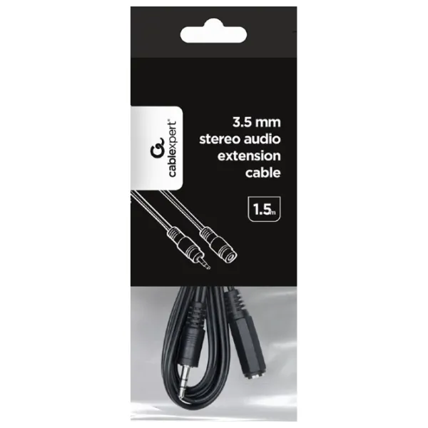 Cablu audio Cablexpert 3.5 mm + 3.5 mm 1.5 m/ Black photo 5