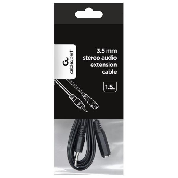Cablu audio Cablexpert 3.5 mm + 3.5 mm 1.5 m/ Black photo 5