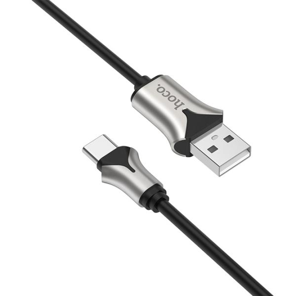 Cablu pentru telefon U67 Hoco USB Type-A + USB Type-C 1.2 m/ Black photo 2