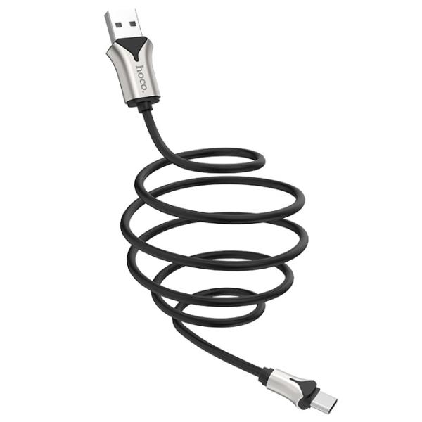 Cablu pentru telefon U67 Hoco USB Type-A + USB Type-C 1.2 m/ Black photo 3