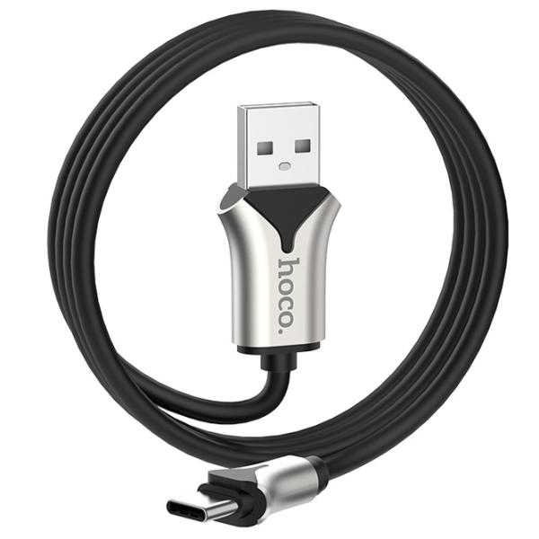 Cablu pentru telefon U67 Hoco USB Type-A + USB Type-C 1.2 m/ Black photo 4