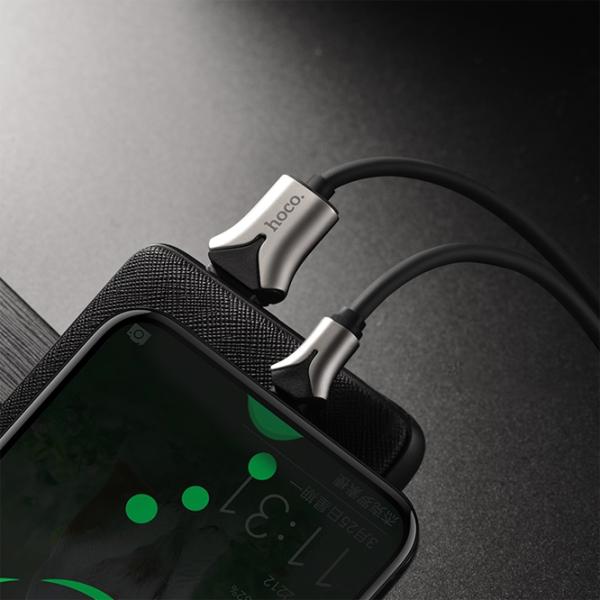 Cablu pentru telefon U67 Hoco USB Type-A + USB Type-C 1.2 m/ Black photo 5