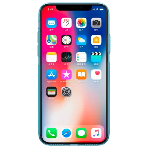 Чехол для смартфона Apple iPhone XS Nillkin/ Back/ TPU/ Прозрачный Синий photo 2 Чехол для смартфона Apple iPhone XS Nillkin/ Back/ TPU/ Прозрачный Синий photo 2
