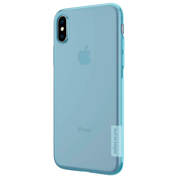 Чехол для смартфона Apple iPhone XS Nillkin/ Back/ TPU/ Прозрачный Синий photo 3 Чехол для смартфона Apple iPhone XS Nillkin/ Back/ TPU/ Прозрачный Синий photo 3