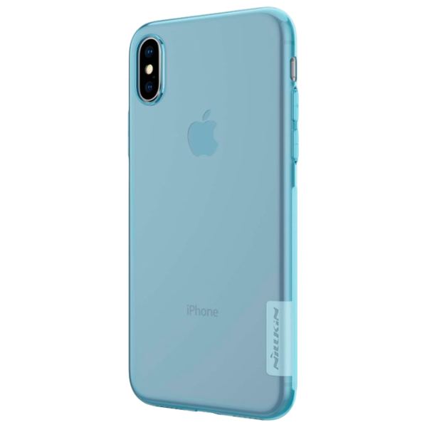 Чехол для смартфона Apple iPhone XS Nillkin/ Back/ TPU/ Прозрачный Синий photo 3 Чехол для смартфона Apple iPhone XS Nillkin/ Back/ TPU/ Прозрачный Синий photo 3