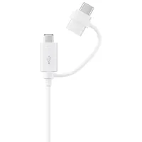 Cablu pentru telefon EP-DG930DWEGRU Samsung USB Type-A + microUSB, USB Type-C 1.5 m/ White photo 2