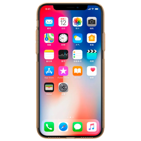 Чехол для смартфона Apple iPhone X/ XS Nillkin/ Back/ TPU/ Прозрачный Золотой photo 4