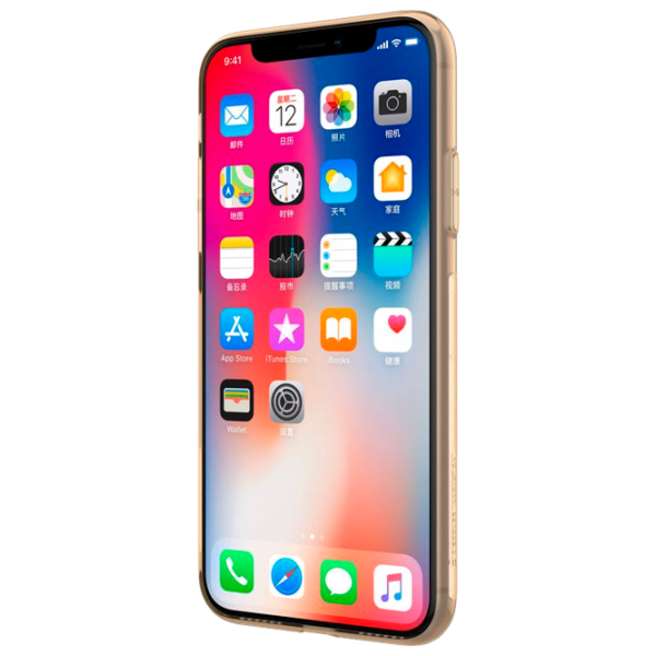 Чехол для смартфона Apple iPhone X/ XS Nillkin/ Back/ TPU/ Прозрачный Золотой photo 5