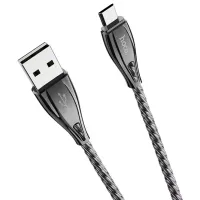 Cablu pentru telefon U56 Hoco USB Type-A + microUSB 1.2 m/ Gray photo 2