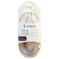 Кабель для телефона Braided i-Mee USB Type-A + Lightning 1 м/ Белый photo 2