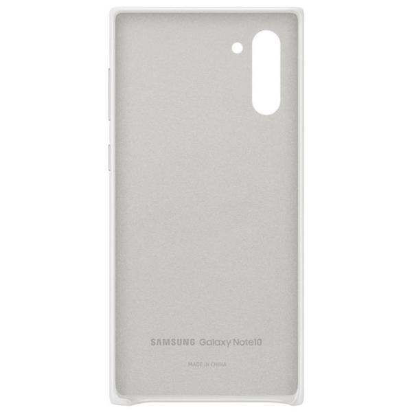 Чехол для смартфона Samsung Galaxy Note 10 Samsung/ Back/ Кожа/ Белый photo 3