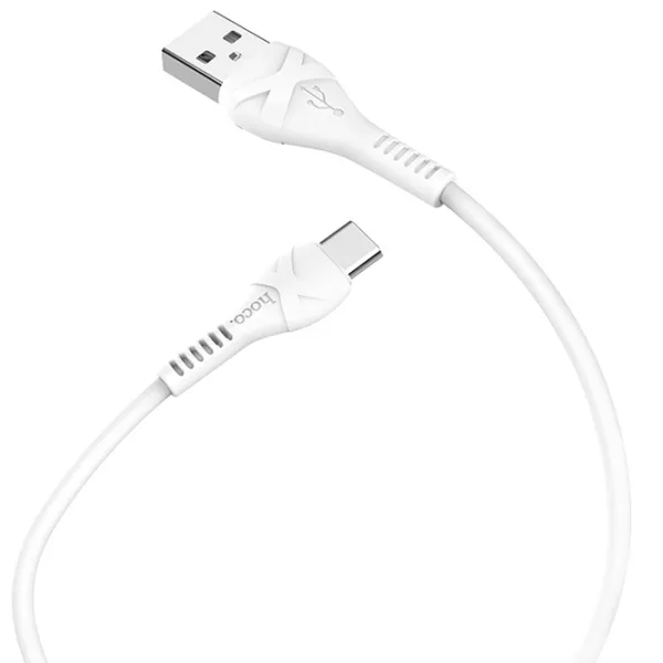Cablu pentru telefon X37 Cool Power Hoco USB Type-A + USB Type-C 1 m/ White photo 2