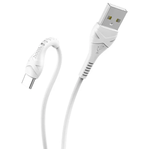 Cablu pentru telefon X37 Cool Power Hoco USB Type-A + USB Type-C 1 m/ White photo 3