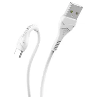 Cablu pentru telefon X37 Cool Power Hoco USB Type-A + USB Type-C 1 m/ White photo 3