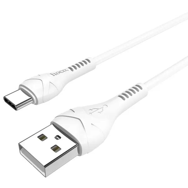 Cablu pentru telefon X37 Cool Power Hoco USB Type-A + USB Type-C 1 m/ White photo 4