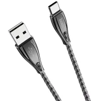 Кабель для телефона U56 Hoco USB Type-A + USB Type-C 1.2 м/ Серый photo 2