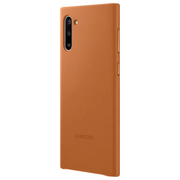 Чехол для смартфона Samsung Galaxy Note 10 Samsung/ Back/ Кожа/ Желтовато Коричневый photo 2 Чехол для смартфона Samsung Galaxy Note 10 Samsung/ Back/ Кожа/ Желтовато Коричневый photo 2