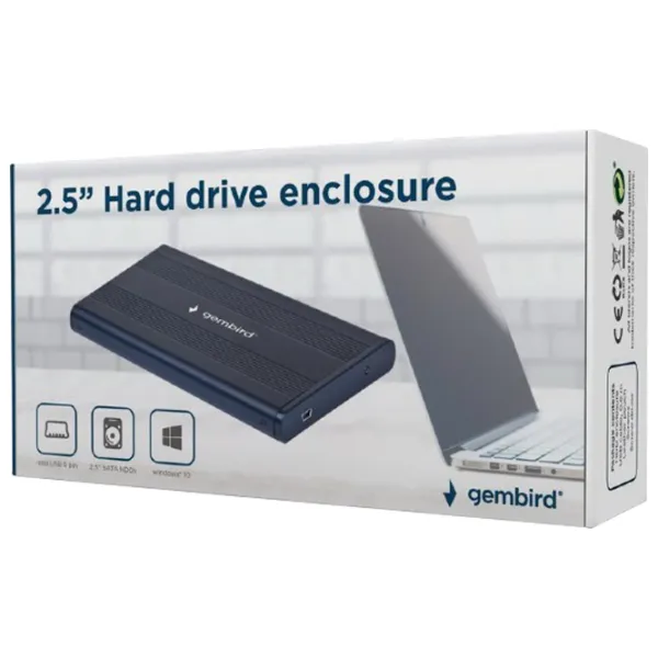Внешний корпус для HDD Gembird EE2-U2S-5 miniUSB/ Черный photo 5