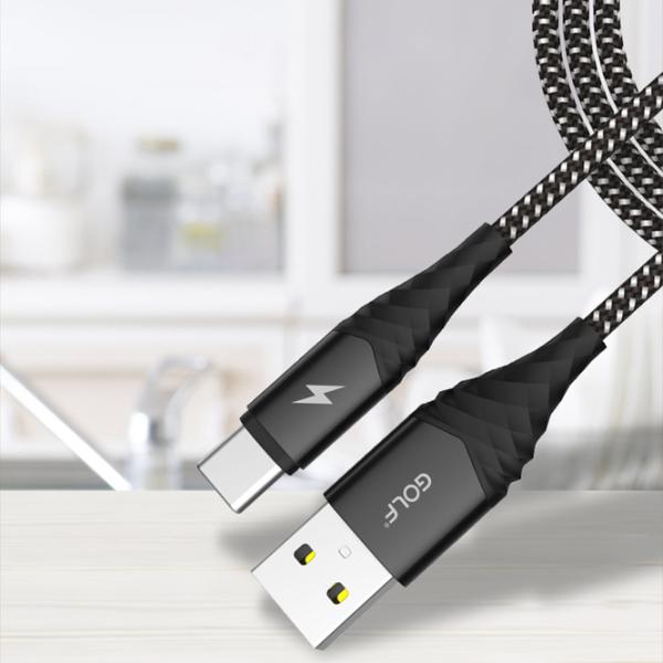Кабель для телефона GC-67t Golf USB Type-A + USB Type-C 1 м/ Черный photo 3