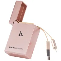 Cablu pentru telefon UPL17 Hoco USB Type-A + Lightning 0.8 m/ Pink photo 2