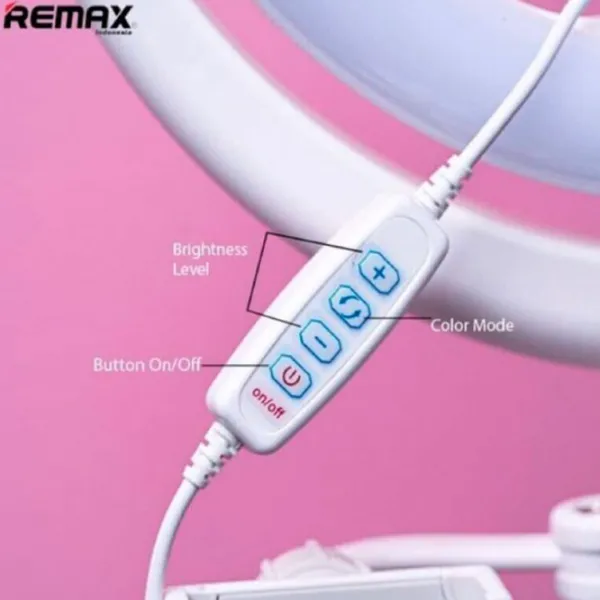 Штатив с круглой лампой Remax CK-01 Selfie Ring Light 12 300 мм Белый photo 3
