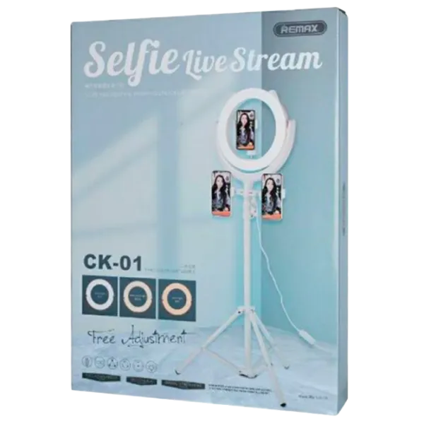 Штатив с круглой лампой Remax CK-01 Selfie Ring Light 12 300 мм Белый photo 4