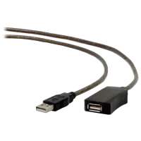 Кабель данных Gembird USB Type-A + USB Type-A 10 м/ Черный photo 2