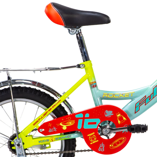 Bicicletă Rocket Fulger 16" Oțel/ Red Yellow photo 3