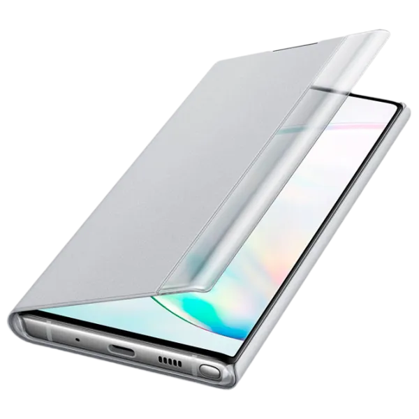Чехол для смартфона Samsung Galaxy Note 10 Samsung/ Flip Cover View/ PU/ Серебристый photo 3