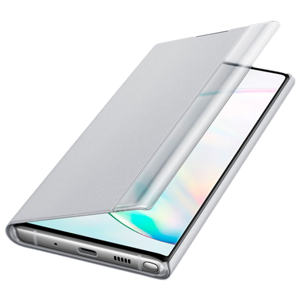 Чехол для смартфона Samsung Galaxy Note 10 Samsung/ Flip Cover View/ PU/ Серебристый photo 3
