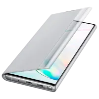 Husă pentru smartphone Samsung Galaxy Note 10 Samsung/ Flip Cover View/ PU/ Silver photo 3