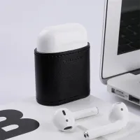 Husă pentru căști Apple Airpods (NJ019) Nillkin/ Piele/ Black photo 4